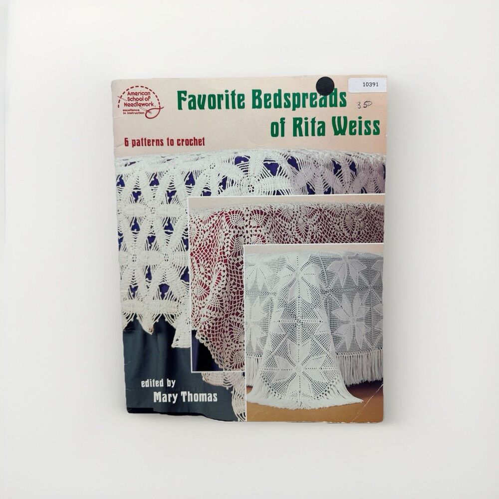 Favorite Bedspreads Of Rita Weiss 6 Crochet Patterns American School Needlework